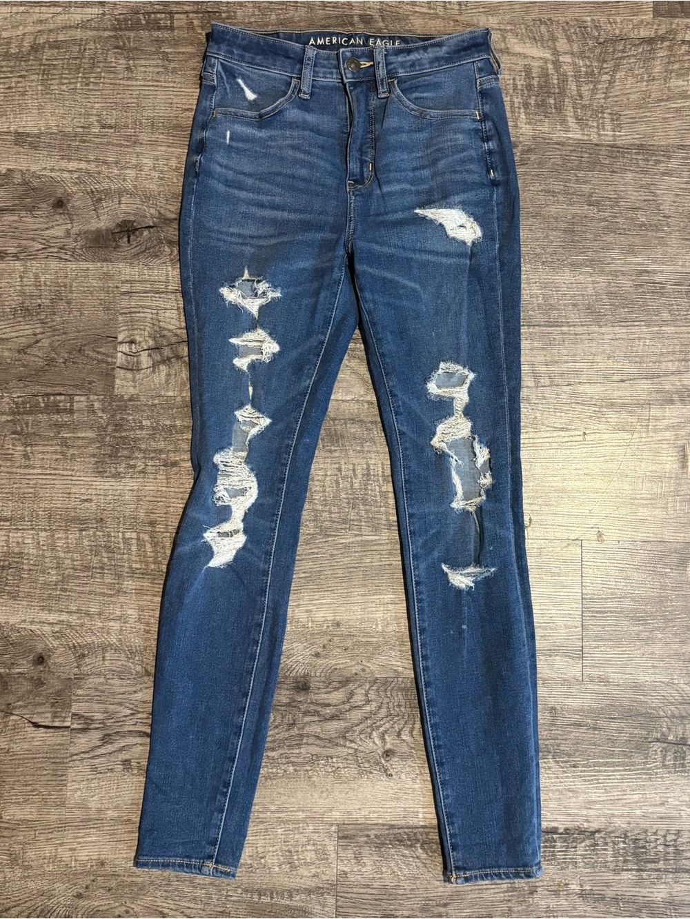American Eagle Jeans Women’s 2 Blue Super High Rise Jegging